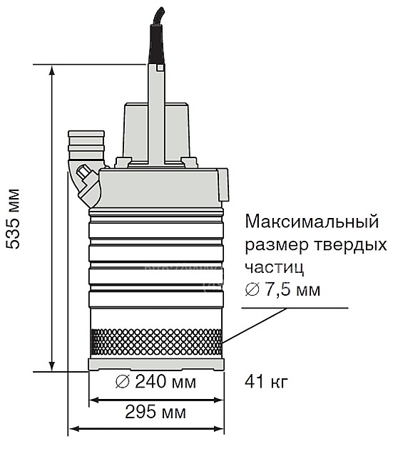 Чертеж дренажный насос