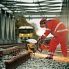 С рельсорезом Husqvarna K 1260 Rail Вы успеете распилить рельсы ещё до прибытия поезда